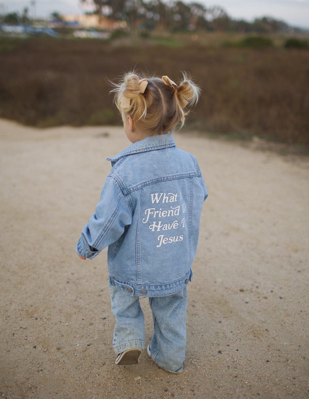 What a Friend in Jesus Kids Denim Jacket - Image 6