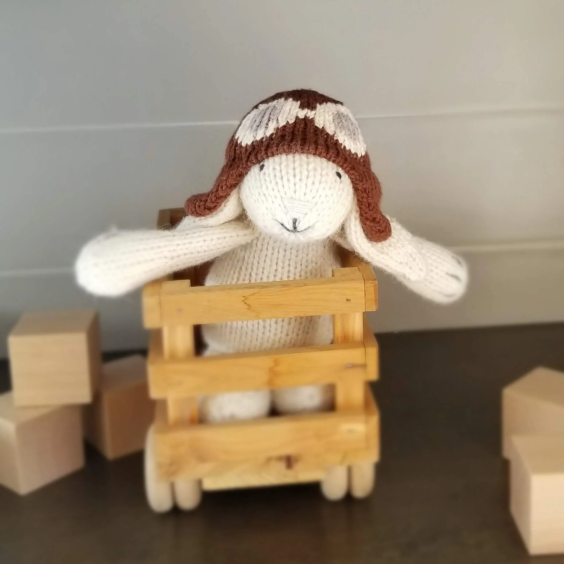 White Bunny with Aviator Hat - Image 2