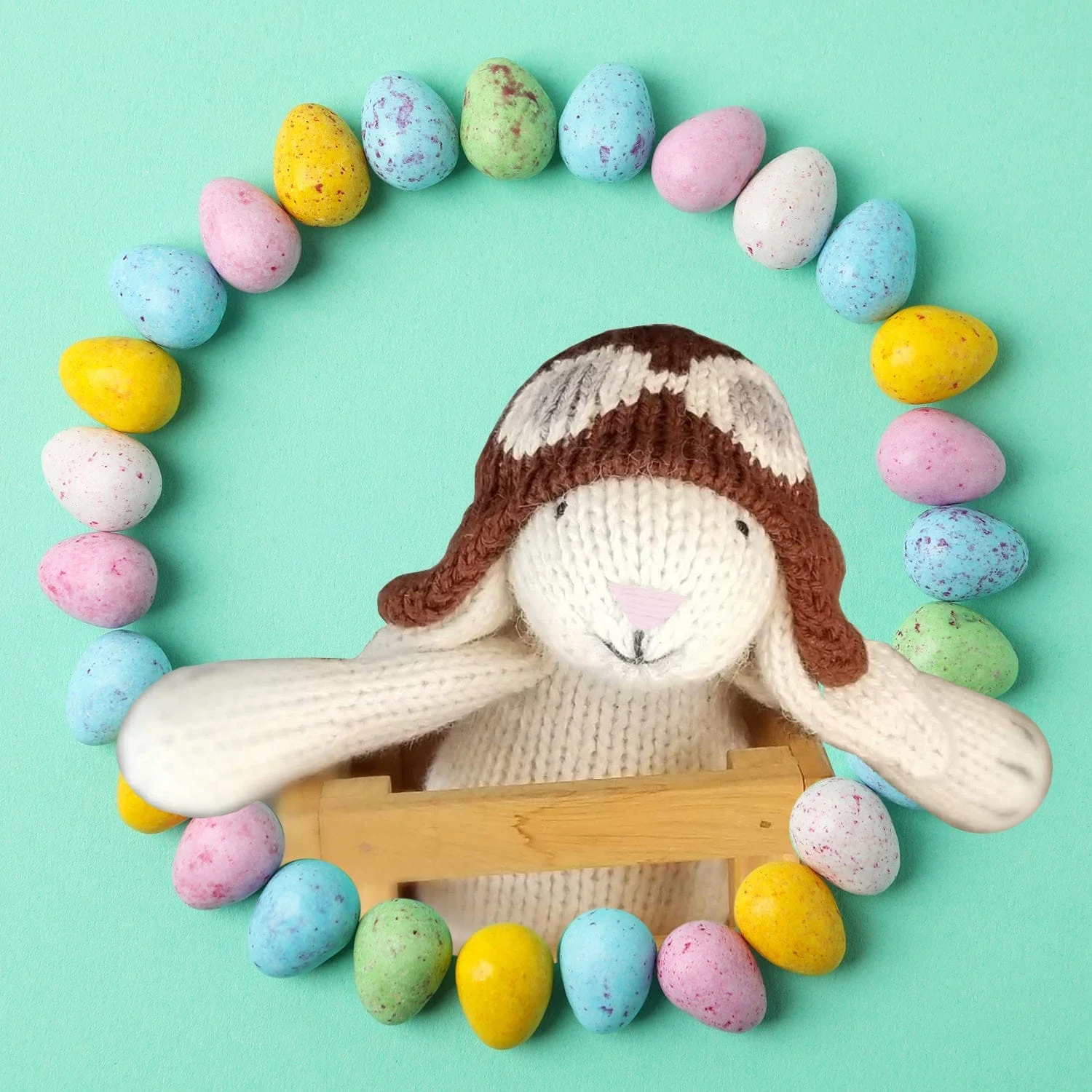 White Bunny with Aviator Hat - Image 4