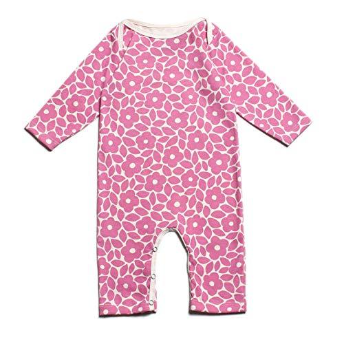 Long Sleeve Organic Cotton Romper - Marrakesh Floral Dusty Rose