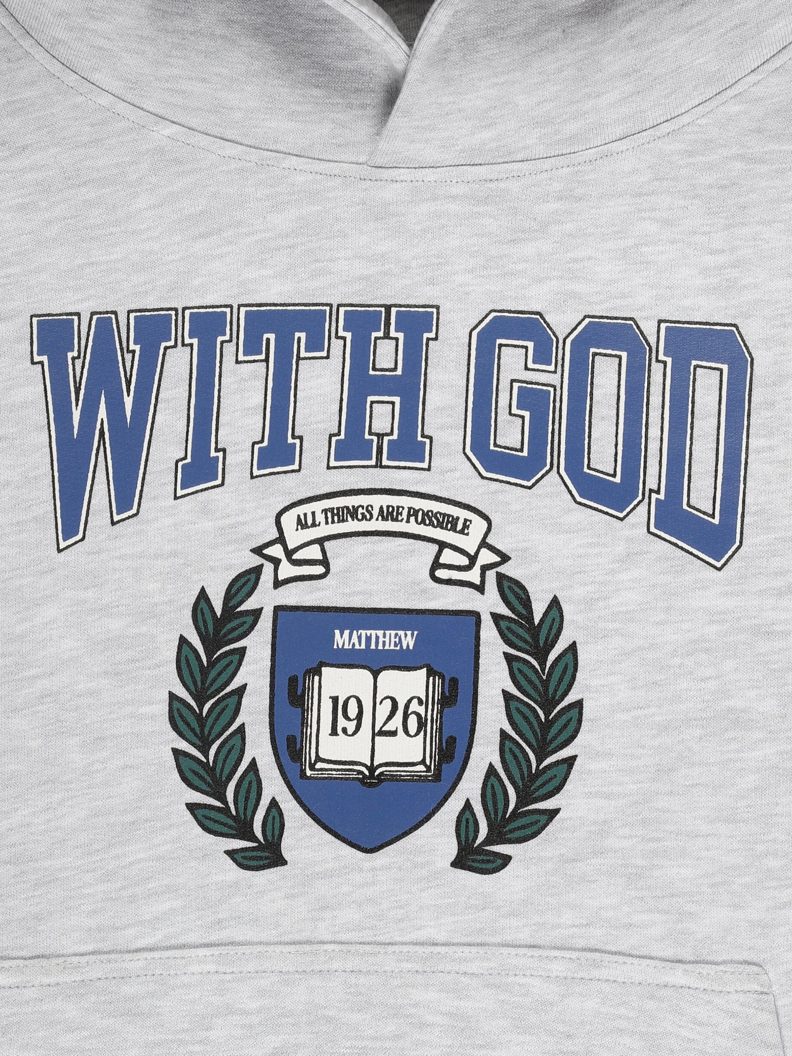 With God Cotton Fleece Hoodie - Image 2