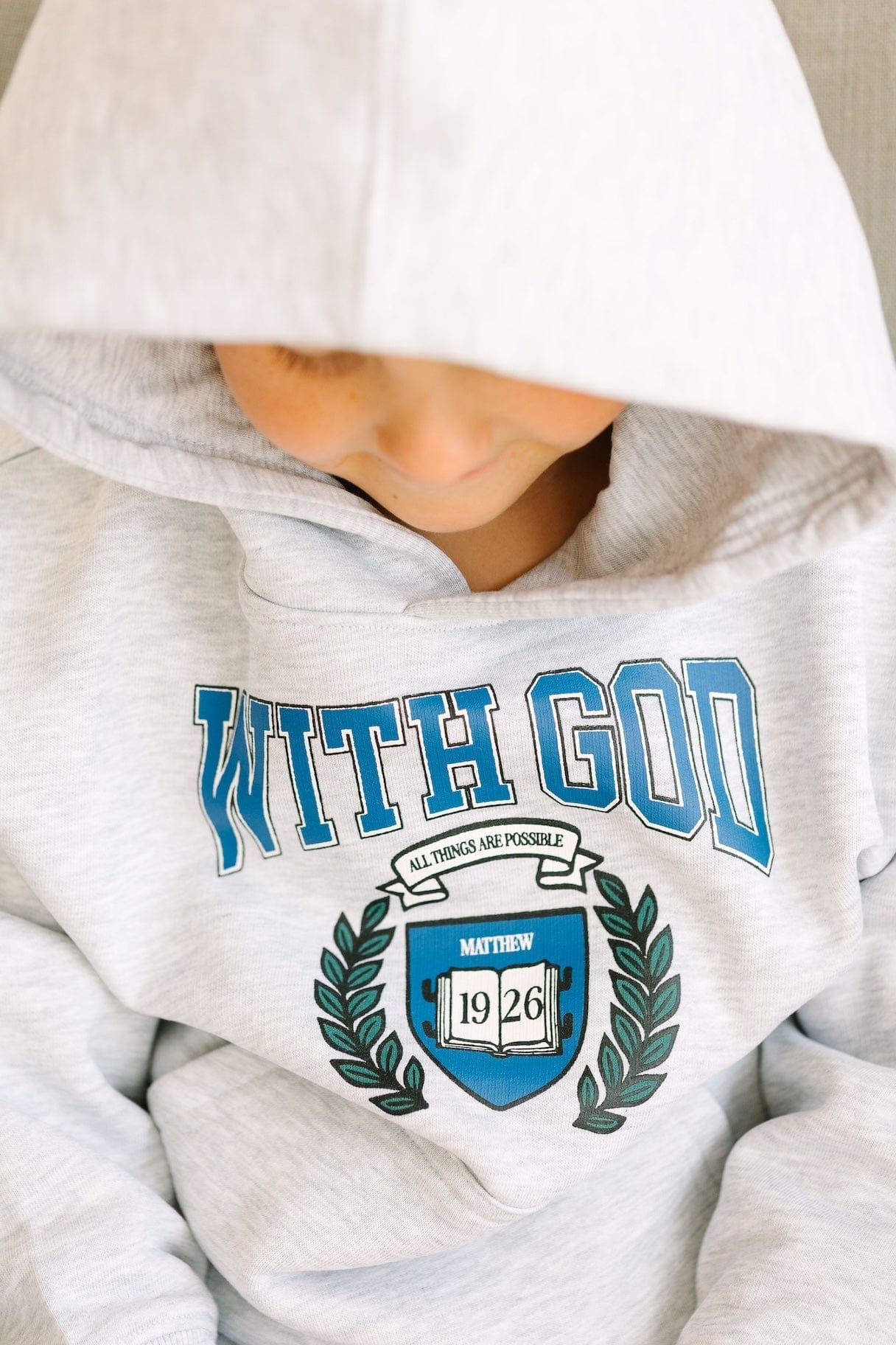 With God Cotton Fleece Hoodie - Image 6