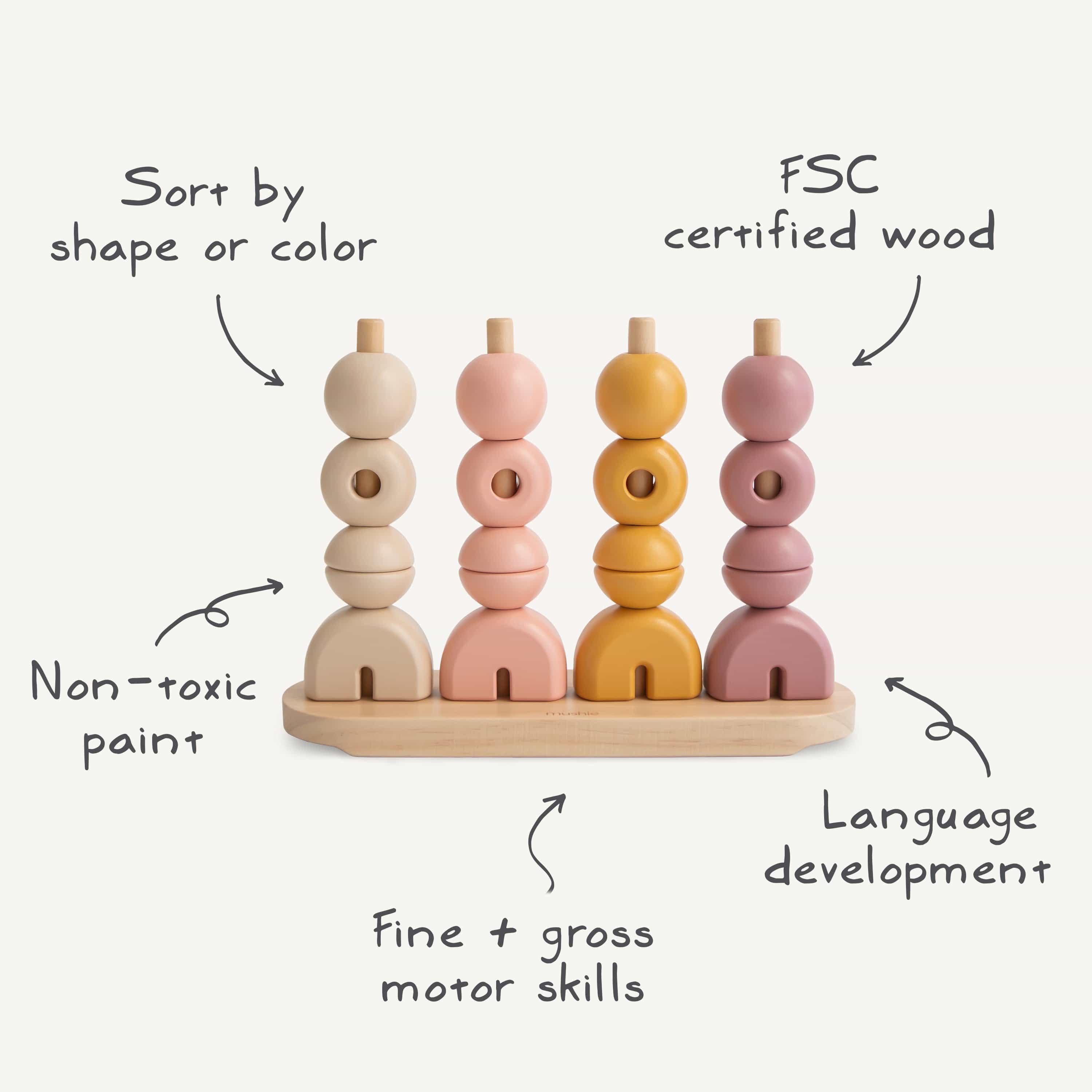 Wooden Multi Shape Stacker - Image 3