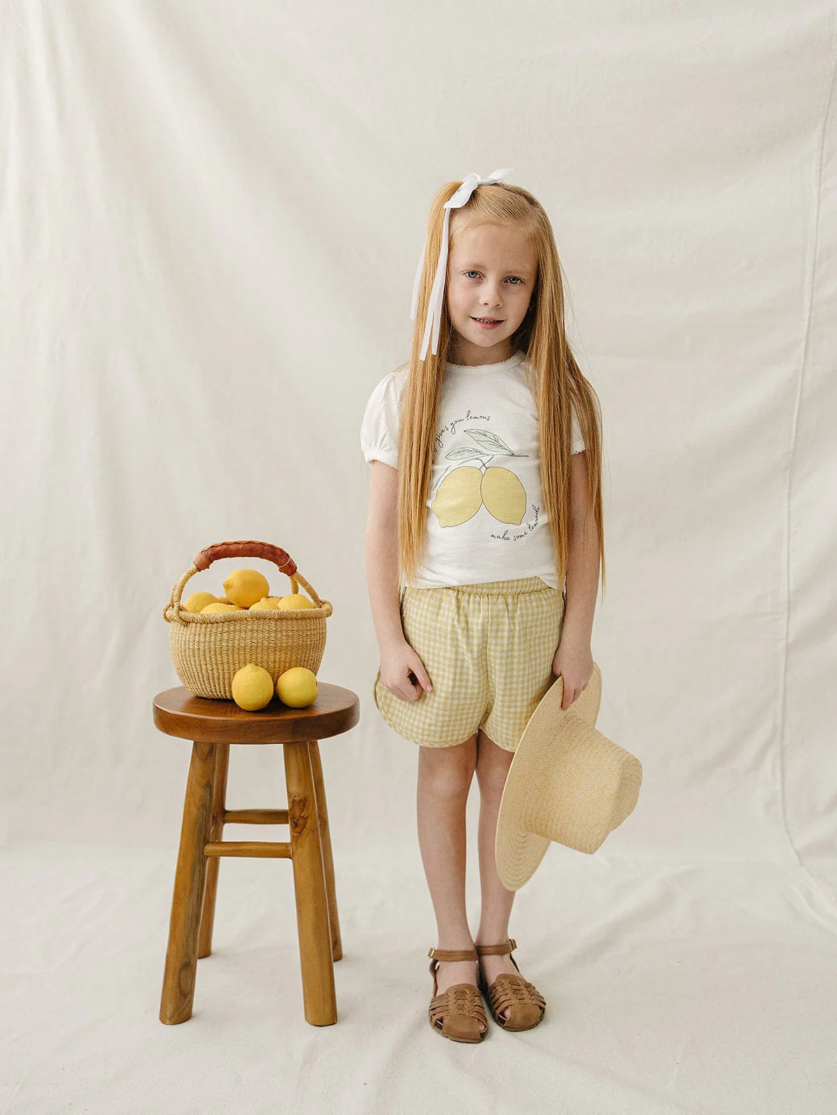 Yellow Gingham Shorts - Image 2